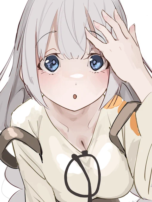 少女、髪型チェック中 