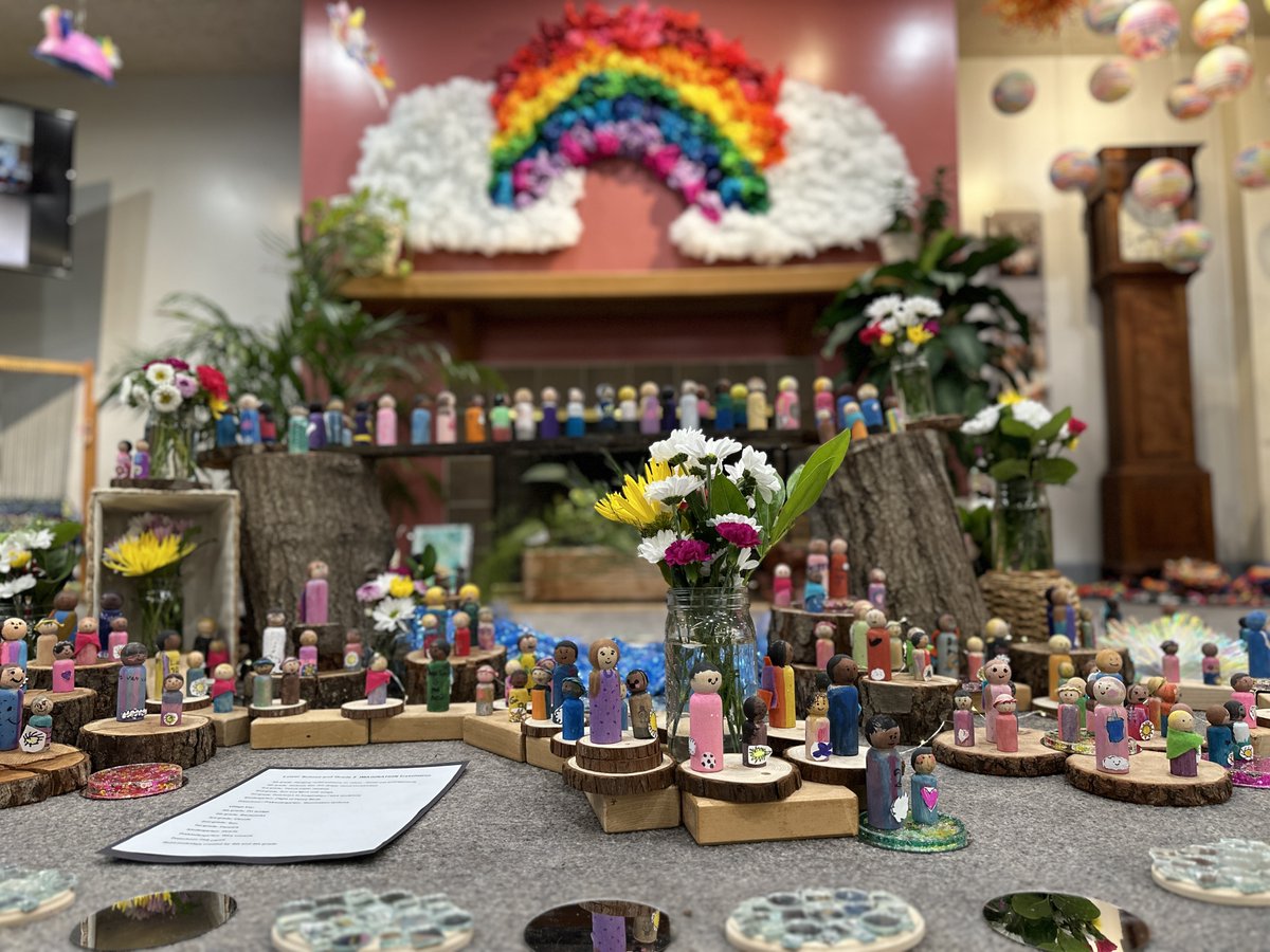 "Imagination..." The Lower School Art Show has Stokes Hall Lobby ablaze with color thanks to the amazing work on display from today through May 20. Well done students!  Lower School &amp; Grade 5 Art Teacher Tara Wosiski has been hard at work creating the display. Don't miss it!