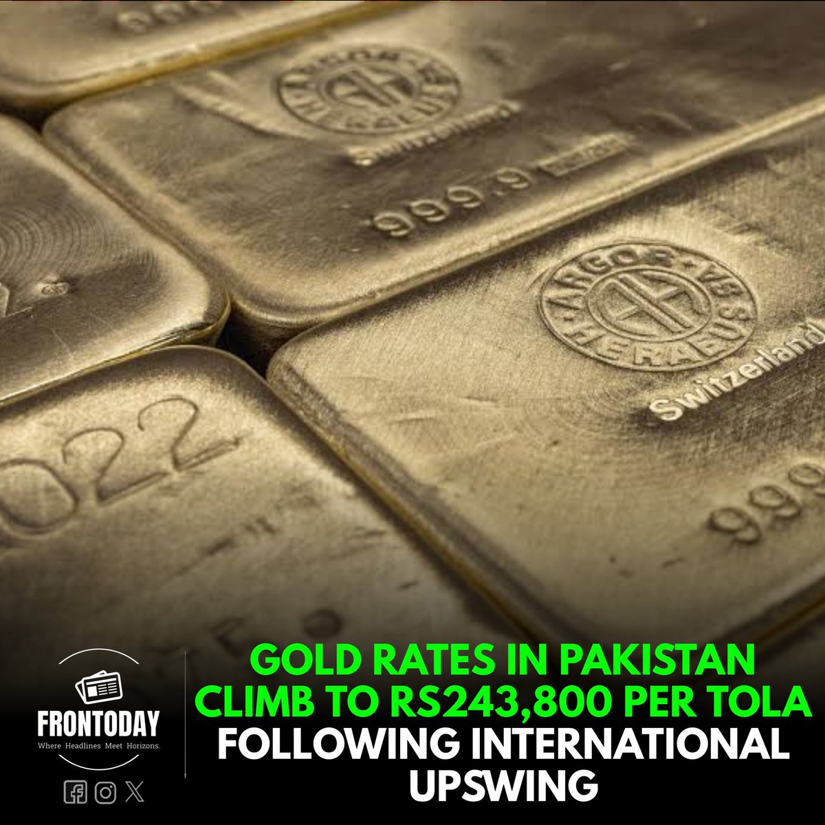 Gold prices in Pakistan rebound, hitting Rs243,800 per tola after international rates increase. Silver rates also rise to Rs2,650 per tola. #GoldPrices #PakistanMarket