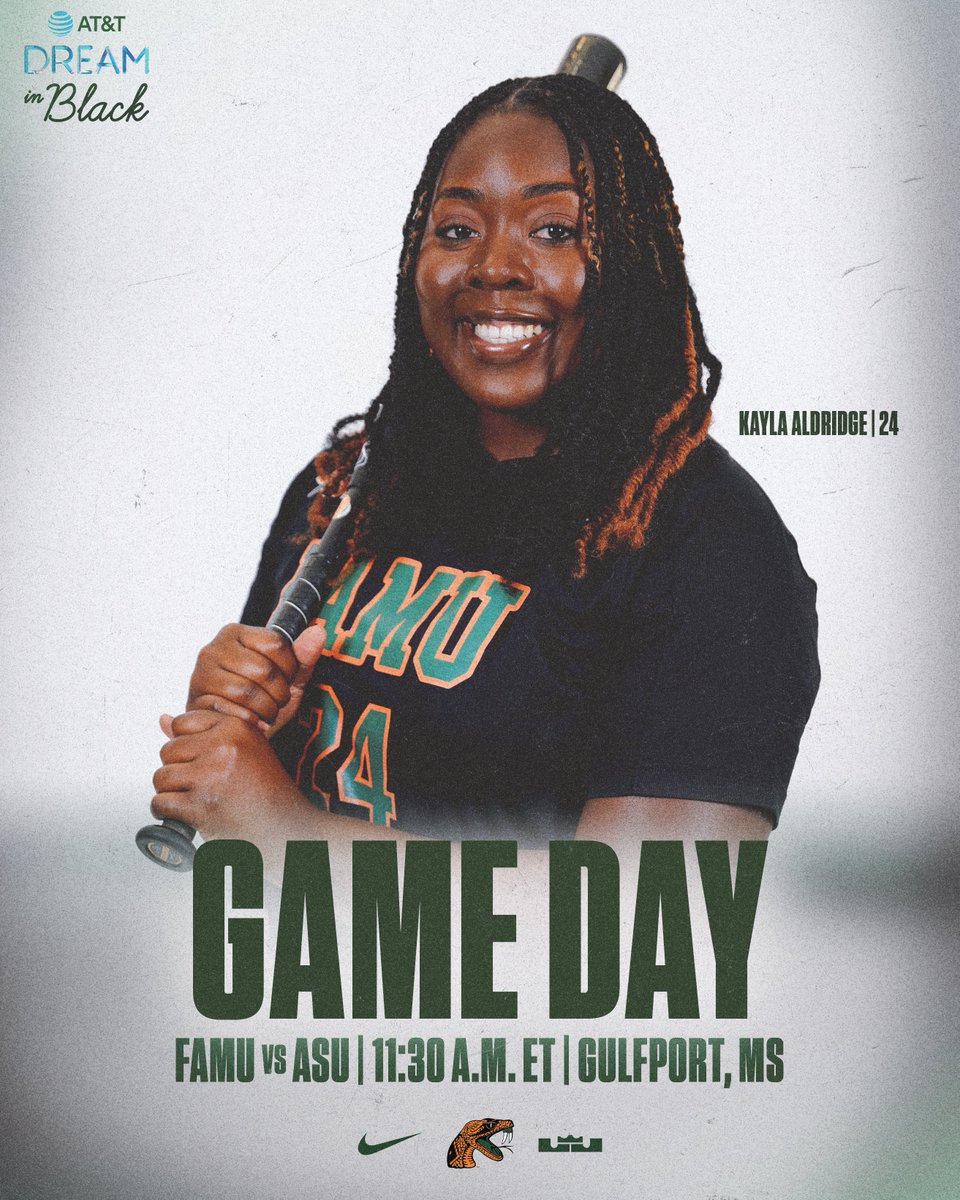 𝙂𝘼𝙈𝙀𝘿𝘼𝙔!! The Rattlers take on Alabama State in the semifinals of the SWAC Tournament. ⌚️ 11:30 AM ET 📺 swac.org/watch 📊 swac.org/livestats #FAMU | #FAMUly | #Rattlers | #FangsUp 🐍
