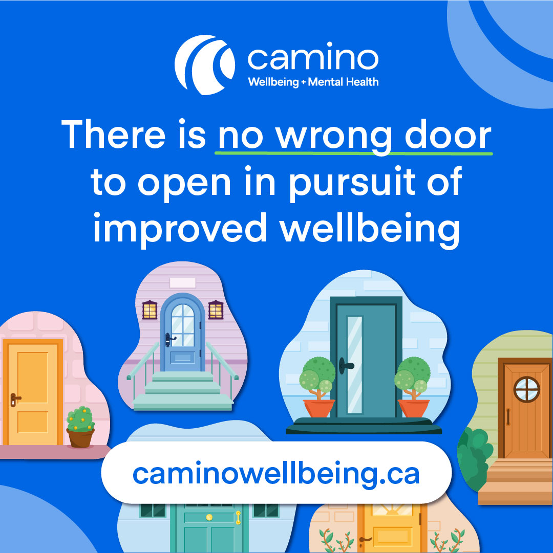 Camino offers a variety of programs to support our community with their wellbeing and mental health. From prevention services to treatment, there is #NoWrongDoor to open in pursuit of improved wellbeing. caminowellbeing.ca/open-the-door-… #MentalHealthWeek #CompassionConnects