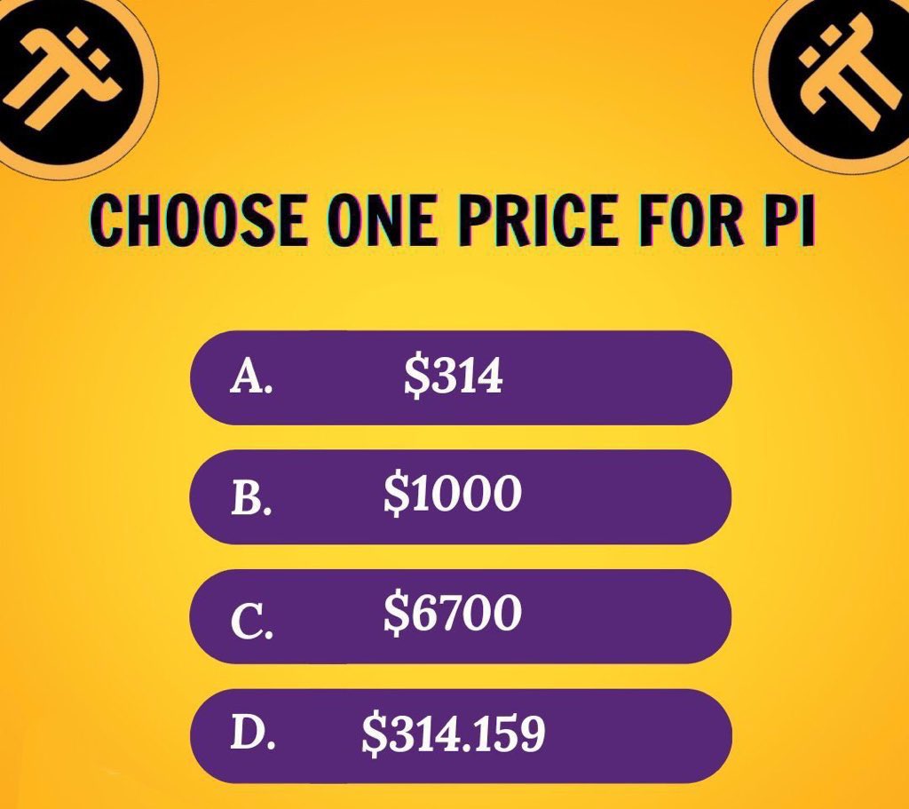 ✅ Choose one price for Pi Network after Open Mainnet?👇