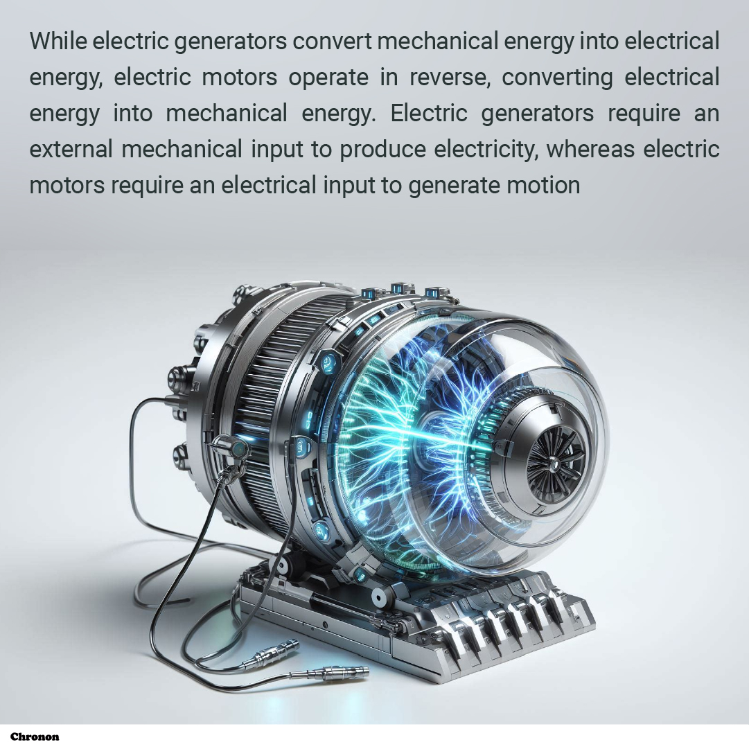 chronon_tweet's tweet image. While electric generators convert mechanical energy into electrical energy, electric motors operate in reverse, converting electrical energy into mechanical energy. 

Full Video:youtu.be/HV9teTYYmVs
Detailed Blog: chrononparticles.blogspot.com/2024/05/electr…

#ElectricGenerator #PowerGeneration