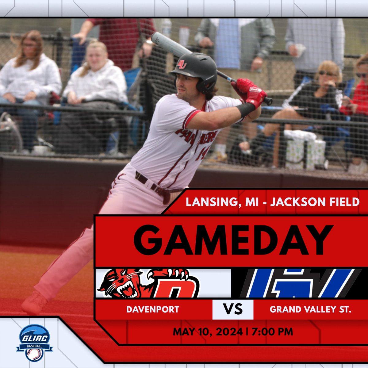 Baseball Gameday

Under the lights once again in the GLIAC Tournament to face Grand Valley State this time at 7 PM. Both teams are coming off a win yesterday in convincing fashion.
#DUWork #DUBaseball #DUPanthers

📺flobaseball.tv/live/102875 ($)
📊gliac.org/sports/bsb/202…
