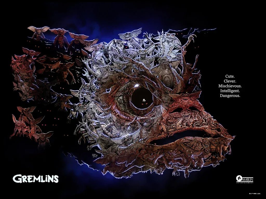 Awesome Gremlins artwork by @matheussberant. Drops today via @BottleneckNYC. 3 different versions will be available. 

posterpirate.co/movies/the-dar…

#gremlins #posterdrop #LimitedEdition