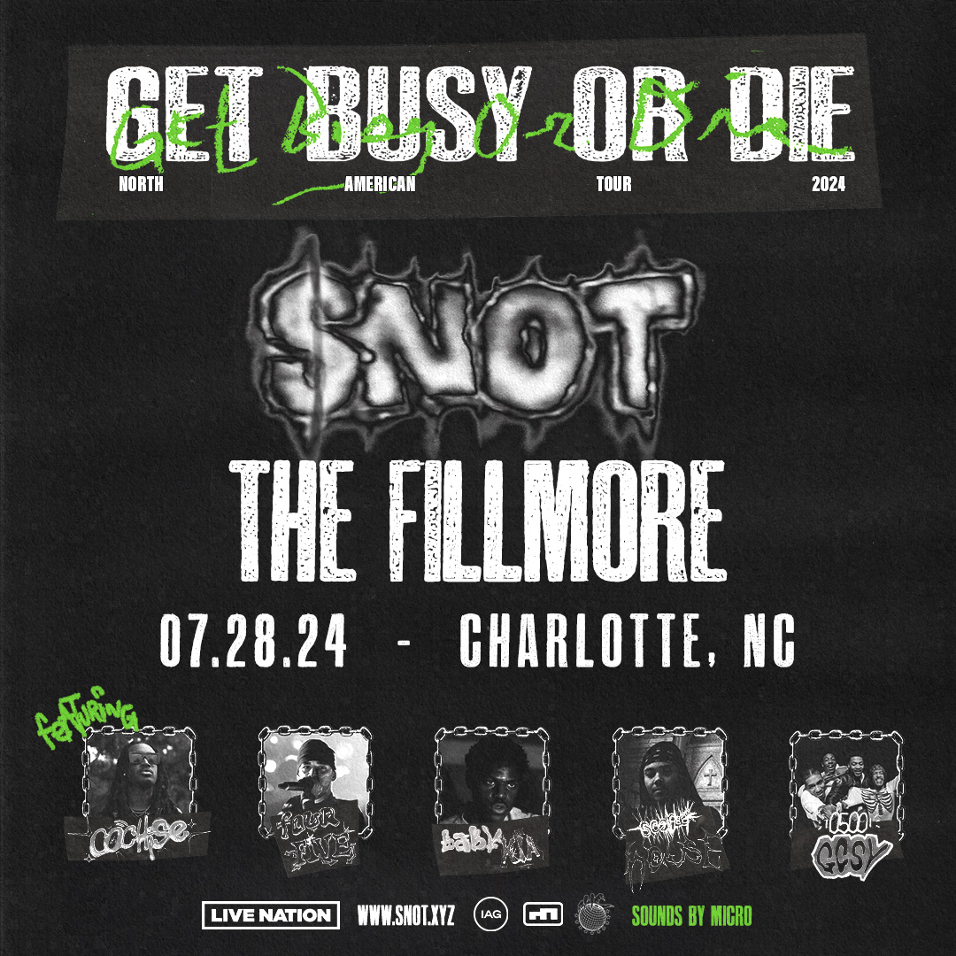 NOW ON SALE! $NOT: Get Busy Or Die 2024 with @cochise, Fourfive, @1Babykia, @scarlethouse_ & @0500GCSY at The Fillmore on 7/28! Get tickets 👉 livemu.sc/4btXN89