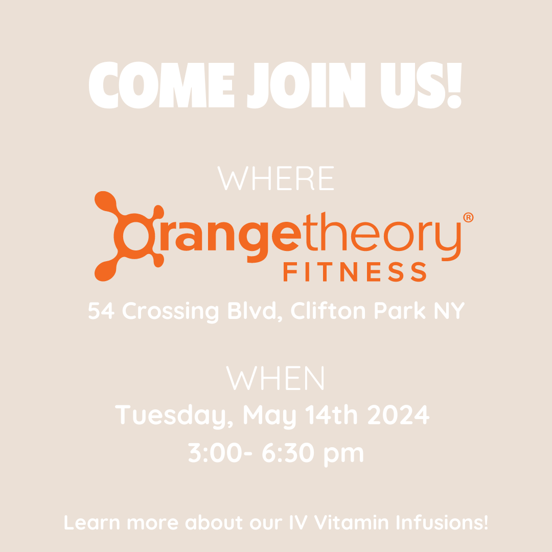 Come Join Us! 

(Our products are not intended to diagnose, treat, cure, or prevent any disease. Please see FDA Disclaimer on our website.) 

#HydrationNation #Revitalize #TheDRIPBaR #WellnessJourney #HealthyLiving #PopUpEvent #Orangetheory