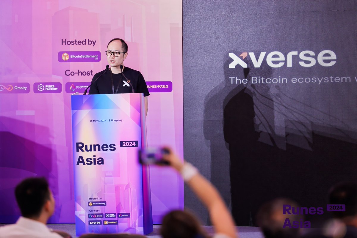Xverse Founder & CEO @YukanL gave a keynote at @RunesCC, discussing Xverse support the Runes protocol and possible future developments.🔮▣ #RunesAsia2024
