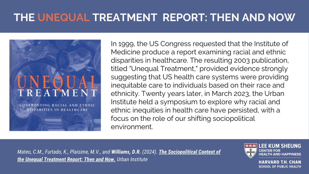 How have racial and ethnic inequities in US health care changed over the past twenty years, and why? Read this report written by Center Scientific Advisory Board member Dr. David R. Williams and others to learn more. urban.org/sites/default/… #healthequity