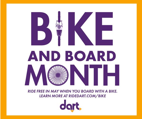 #DidYouKnow YOU can ride @ridedart buses in the Des Moines Metro for FREE in May as part of #BikeMonth! Try multimodal transportation by biking and riding. bikeiowa.com/News/10288