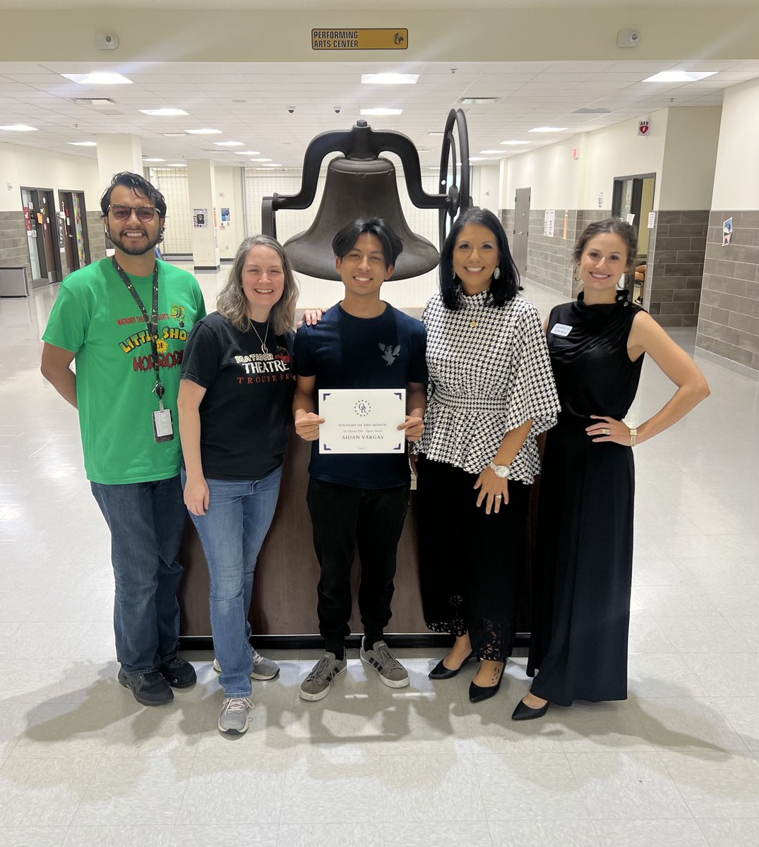 Aidan Vargas is @SeguinHSTx's shining star and the @OldRepTitle Student of the Month! 🎭 This senior leads the Thespian Society, excels academically, and is an All-Star cast actor and National Thespian qualifier. Congratulations Aiden! #1Heart1Seguin