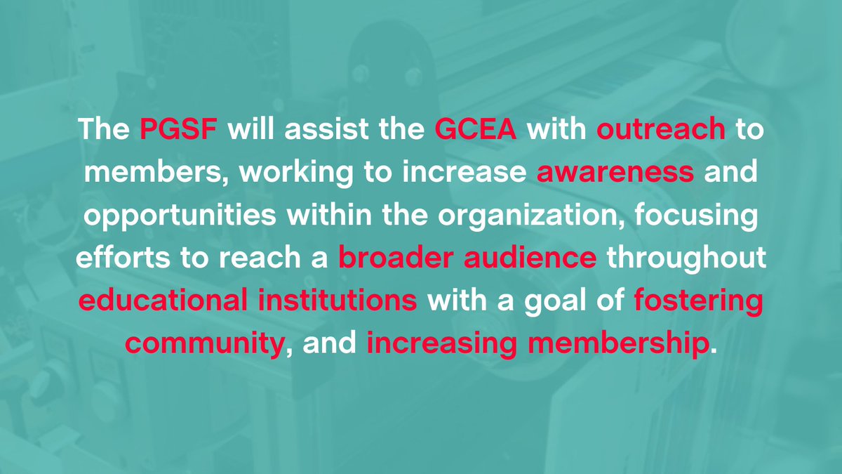 PGSF is pleased to announce that it will support the Graphic Communications Education Association (GCEA) in establishing a formal alliance to help promote the furtherance of knowledge in the Graphic Communications industries. pulse.ly/tyfpjuzdhh