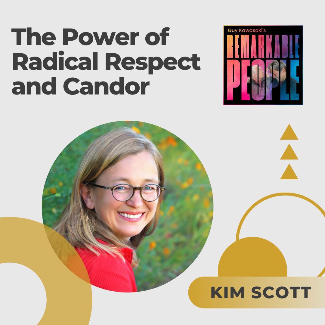 Craving collaborative cultures? Hear how to build them from bestselling author Kim Scott on Guy Kawasaki's Remarkable People podcast 🤝 Out now: bit.ly/4b46lmx