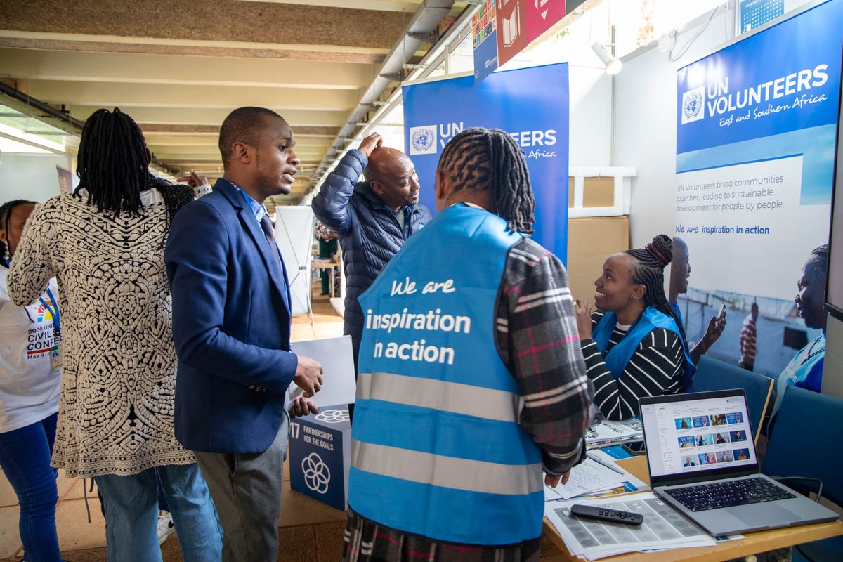 Most civil society organizations rely on #volunteers to run. We are excited to interact with 100s of volunteers during @UN Civil Society Conference in Nairobi this week, attended by 4000+ delegates, all taking bold steps to #ActNow for #OurCommonFuture. #2024UNCSC