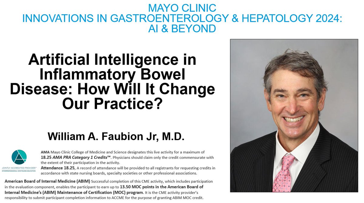 👀 Take a peek at what you can look forward to by joining us in September for Innovations in Gastroenterology and Hepatology! @FaubionWilliam 🚀Register Today: mayocl.in/3WAVv2R