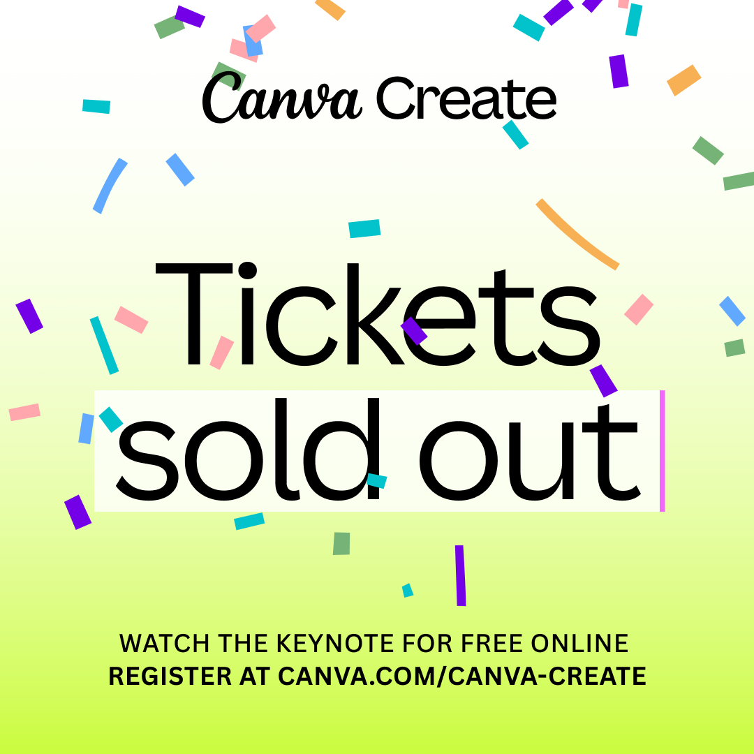 We’ve got a full house for Canva Create in Los Angeles at YouTube Theater! 👏 But don’t worry, you can still watch the keynote for free online to get a first look at the new launches. Register now at canva.me/CanvaCreate_20…