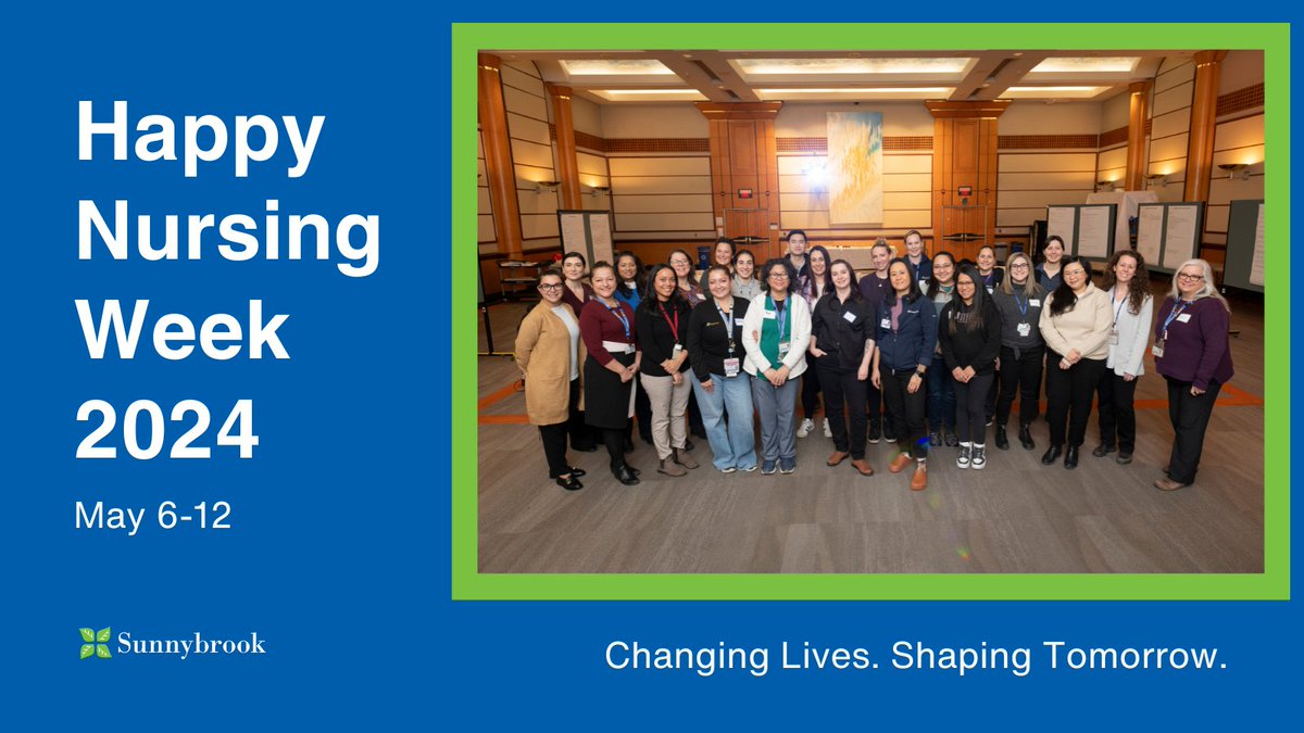 Our nurses embody commitment, compassion and strength. They stand by you in your toughest moments, making Sunnybrook special. Embracing this year’s theme, #ChangingLivesShapingTomorrow, we will learn, grow and provide exceptional care when it matters most. Happy #NursingWeek!