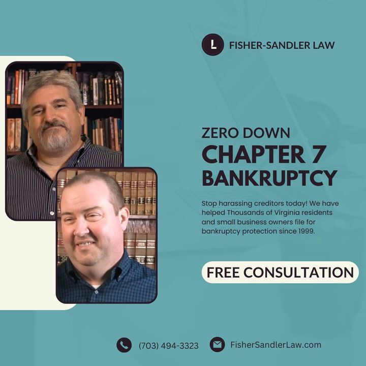 💪 Overwhelmed by debt? Fisher-Sandler's $0 down Chapter 7 bankruptcy program gives you the strength to fight back. Take control of your financial future today! Explore your options at fishersandlerlaw.com. #FinancialStrength #VirginiaResidents