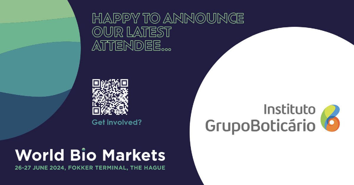 Delighted to announce Grupo Boticário will be at #WorldBioMarkets this June. 

Grupo Boticário's cosmetic business is dedicated to ethics, integrity, and innovation.

Find out more about #WBM24 here 👉 bit.ly/49I102J

#SustainableBeauty #EthicalCosmetics #GrupoBoticário