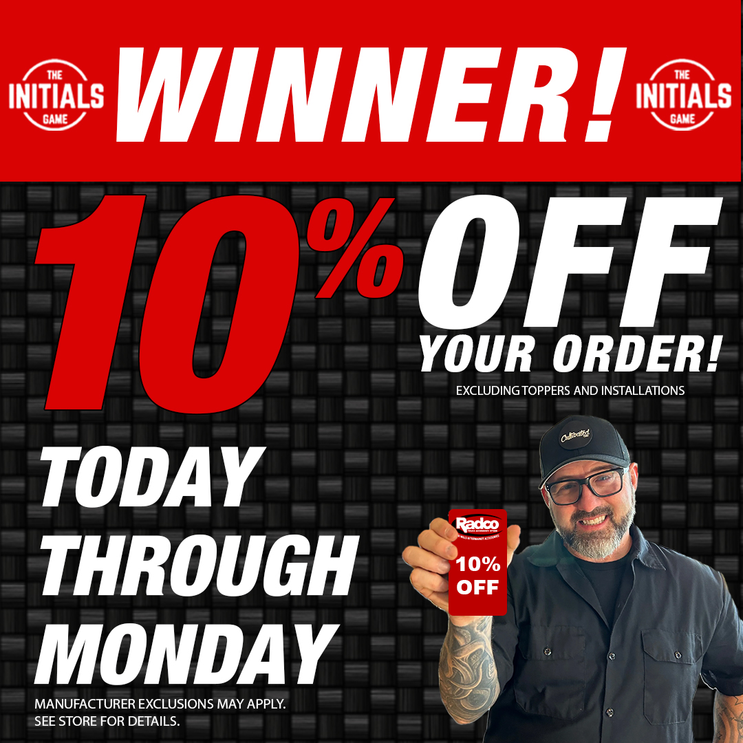 He won AGAIN! @Chris_Hawkey has been on fire this year! He just secured you 10% off of your order now through Monday when you use the promo code 'Initials'!