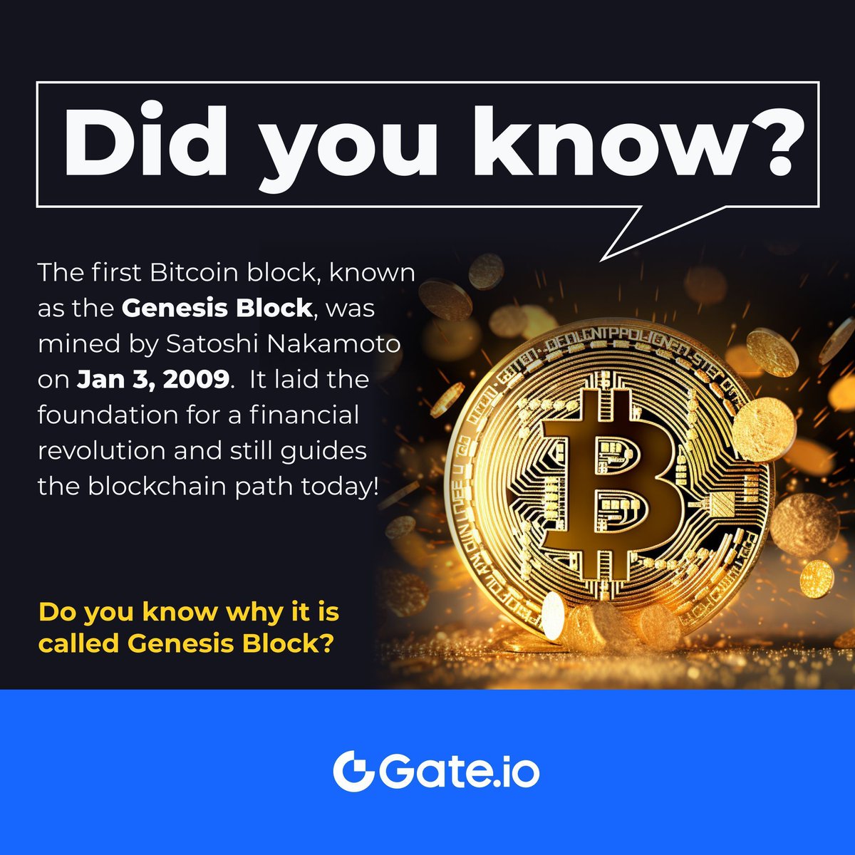 Do you know what the genesis block is also called?

#Gateio #DidYouKnow #Bitcoin #Trivia