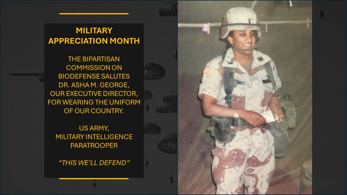 May is #MilitaryAppreciationMonth The Commission salutes our Executive Director, @DrAshaMGeorge, for her service to the Nation.