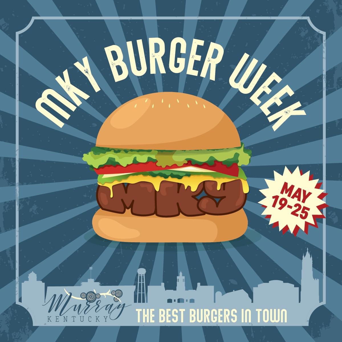 SAVE THE DATE to taste "the Best Burgers in Town" during MKY Burger Week, May 19-25!🍔 Follow us as we share updates leading up to this fun promotion with local partners. 

🔗 tourmurray.com/murrayburgerwe…

#MKYBurgerWeek #MurrayKY #MurrayKentucky