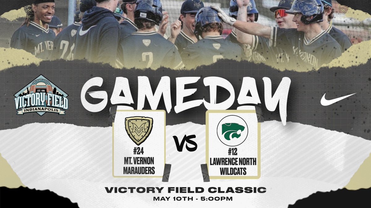 Gameday!  The Marauders face Lawrence North at the 2024 Victory Field Classic!  Thank you <a href="/thevicindy/">Victory Field</a> <a href="/indyindians/">Indianapolis Indians</a> <a href="/BSNSPORTS_INDY/">BSN SPORTS - INDIANA</a> for supporting education-based athletics!

Tickets - $8 at the link below, $10 at the gate
fevo-enterprise.com/event/2024vfcl…