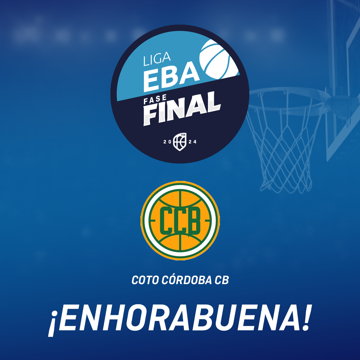 🏆 #FaseFinalLigaEBA: El Coto <a href="/CordobaCB/">Córdoba Club de Baloncesto</a> conquista la primera plaza de ascenso a la #LEBPlata desde la sede de Llíria‼

✅ Tran la conquista de su segundo triunfo (2-0), la victoria de <a href="/bilbaobasket/">Surne Bilbao 😎</a> ha asegurado su salto de categoría

Enhorabuena 🎉