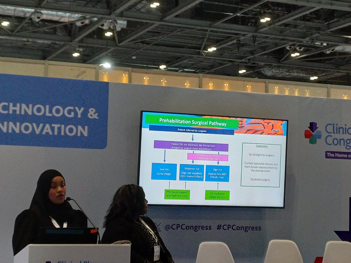 <a href="/UchuMeade/">Uchu Meade</a> <a href="/AsmaAliHassan12/">Asma Hassan</a> surgical prehabilitation service for gastro patients. Dying from surgery not always the biggest fear for patients. Losing their "normal" life is. Remember psychosocial issues around surgery #CPCongress