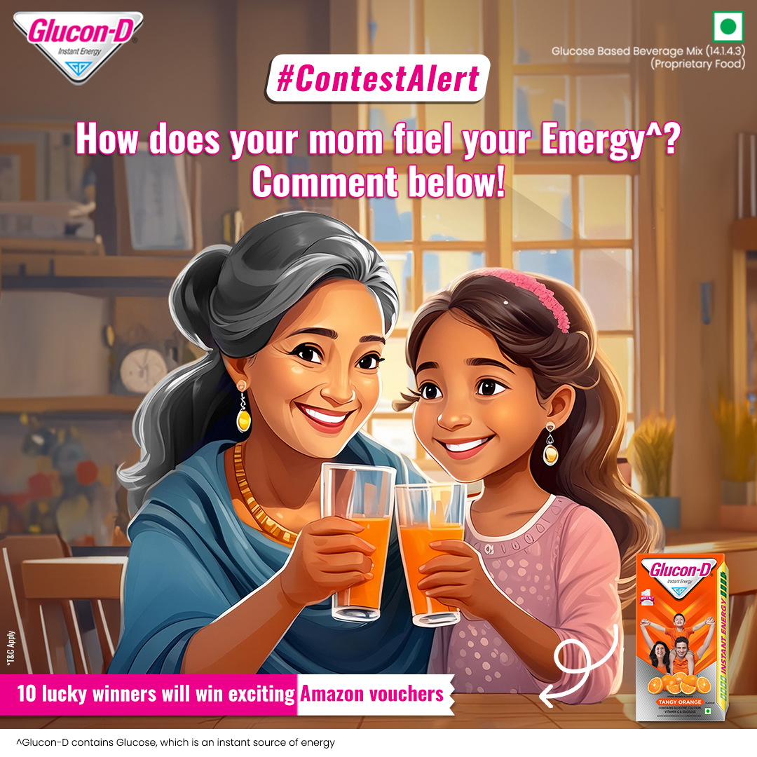 This Mother’s Day, share your stories about your mom and win Amazon vouchers! To participate: Tag 3 friends using #MyEnergyMaaEnergy Follow @glucondindia Last day to participate: 25th May 2024 Winners will be announced on: 30th May 2024 T&C apply* #Contest #MothersDay
