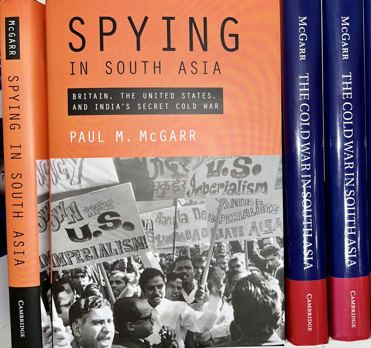 Thanks @CambridgeUP for doing such a fantatstic job with Spying in South Asia. Always a thrill to hold a physical copy of your book. And this one is a steal at £30. Available now to pre-order. There's a great companion volume too 🙂 @kclintelligence @warstudies