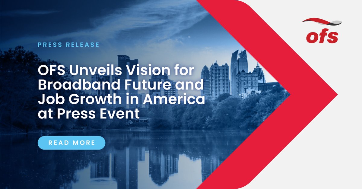 PRESS RELEASE: OFS Unveils Vision for Broadband Future and Job Growth in America at Press Event
ofsoptics.com/ofs-unveils-vi… 
#OFS #BroadbandFuture #JobGrowth #America #BEAD #KeepingAmericaUpToSpeed #BroadbandEquityAccessibilityandDeployment