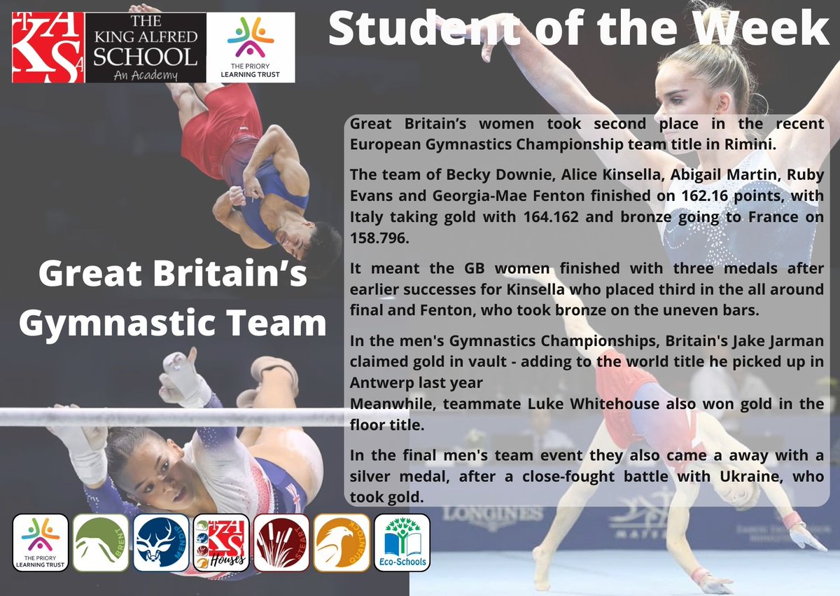 #StudentsoftheWeek @_tkasa Postcard ft. @BritGymnastics Superst🌟r's