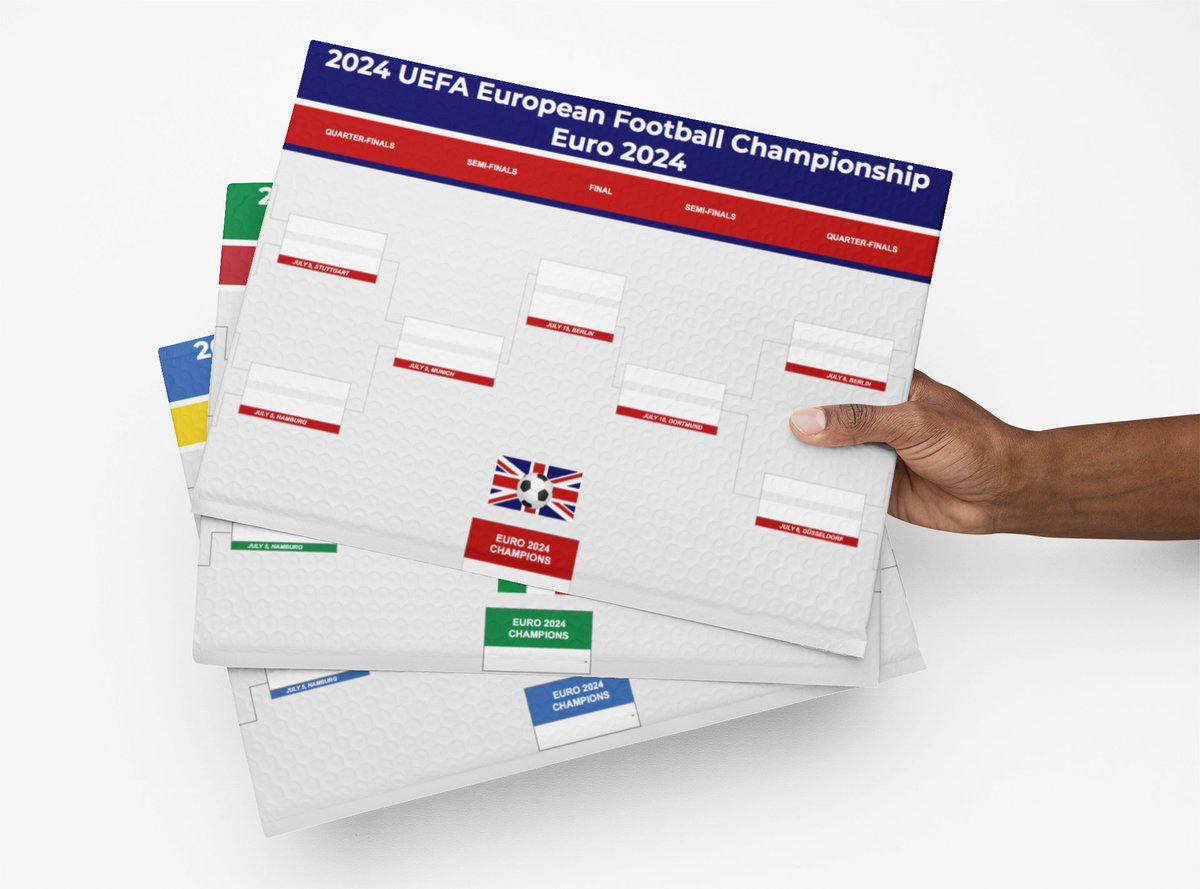 As of May 9th, you can now download your free #EURO2024 tournament bracket customized in your favorite country’s colors! (Google Sheets only)
We've got all 24 teams! 
plexkits.com/2024-uefa-euro…