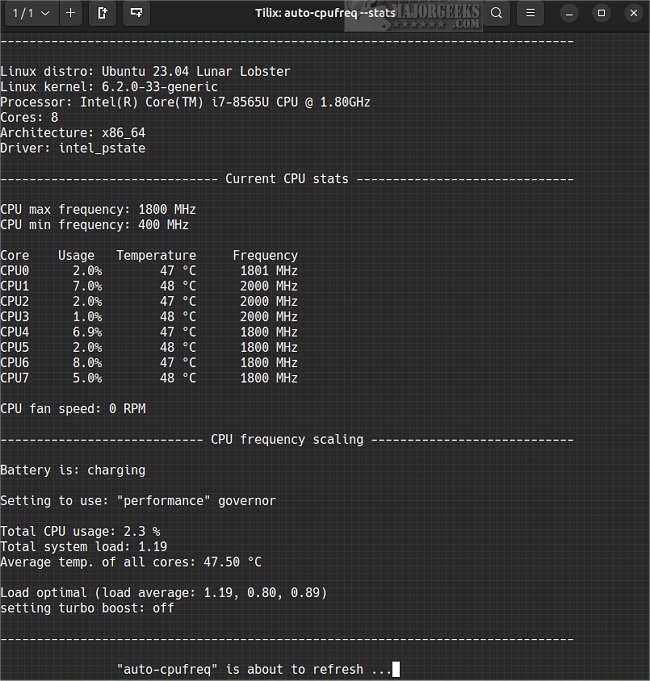 majorgeeks's tweet photo. auto-cpufreq is designed to actively monitor laptop battery state, #CPU usage, CPU temperature, and #system load, ultimately allowing you to improve #batterylife without compromising.
https://t.co/g5NRgTr8Ny #opensource #SystemTool https://t.co/NeEdUFbENP