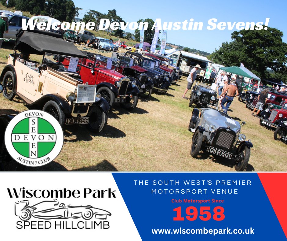 We are very pleased that the Devon Austin Seven Club are visiting us on Sunday for the VSCC event. Their cars will be on display in a dedicated area of the public car park.
#wiscombepark #wiscombehillclimb #speedevent #speedhillclimb #hillclimb #motorsport
