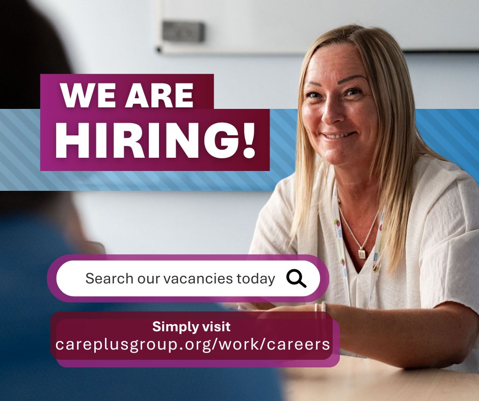 WE ARE HIRING 💼
For more details and to apply, visit 
careplusgroup.org/work/careers/

#vacancies #hiring #apply #newvacancy #nhsjobs #employement #healthcarejobs