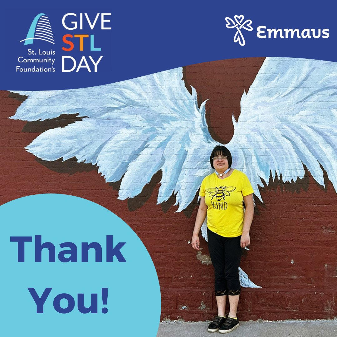 EmmausHomesInc's tweet photo. 🌟 Spectacular #GiveSTLDay! We smashed records with $16,500 raised in one day! Heartfelt thanks to our donors—your generosity impacts 200+ individuals with developmental disabilities & nearly 700 employees. Deeply grateful! 🎉💕 #GiveSTL #EmmausCommunity https://t.co/WBH7jXqLnj