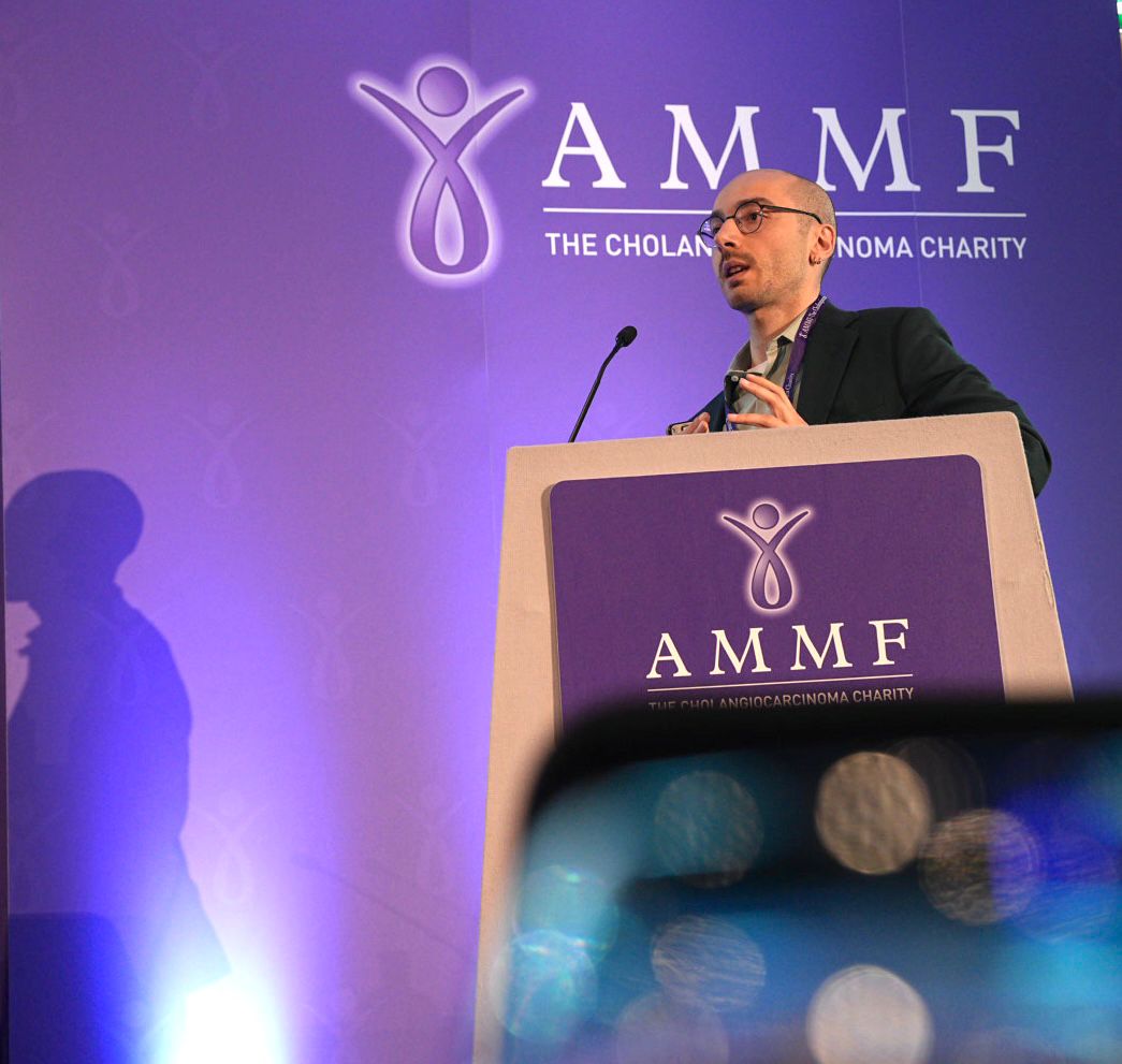 AMMF-funded research: Francesco Amato (@fr_amato) from @UofGlasgow presented their research investigating the role of monocytes in modulating chemotherapy responses in biliary tract cancer #AMMF2024 #LiverTwitter