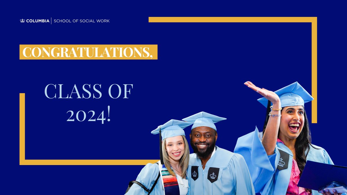 ColumbiaSSW's tweet image. Congratulations, #CSSW class of 2024, on your hard work, resilience, and dedication this year. We hope that you embrace the journey ahead, and cherish the many memories made!