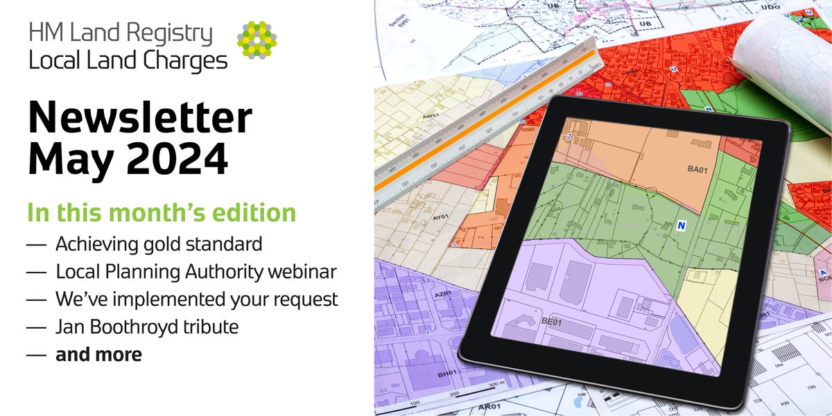 May's LLC newsletter is out now! This month, read about our recently launched quarterly performance reports, service improvements and a reminder to register for our upcoming Local Planning Authority webinar! Read more: landregistry.github.io/local-land-cha…