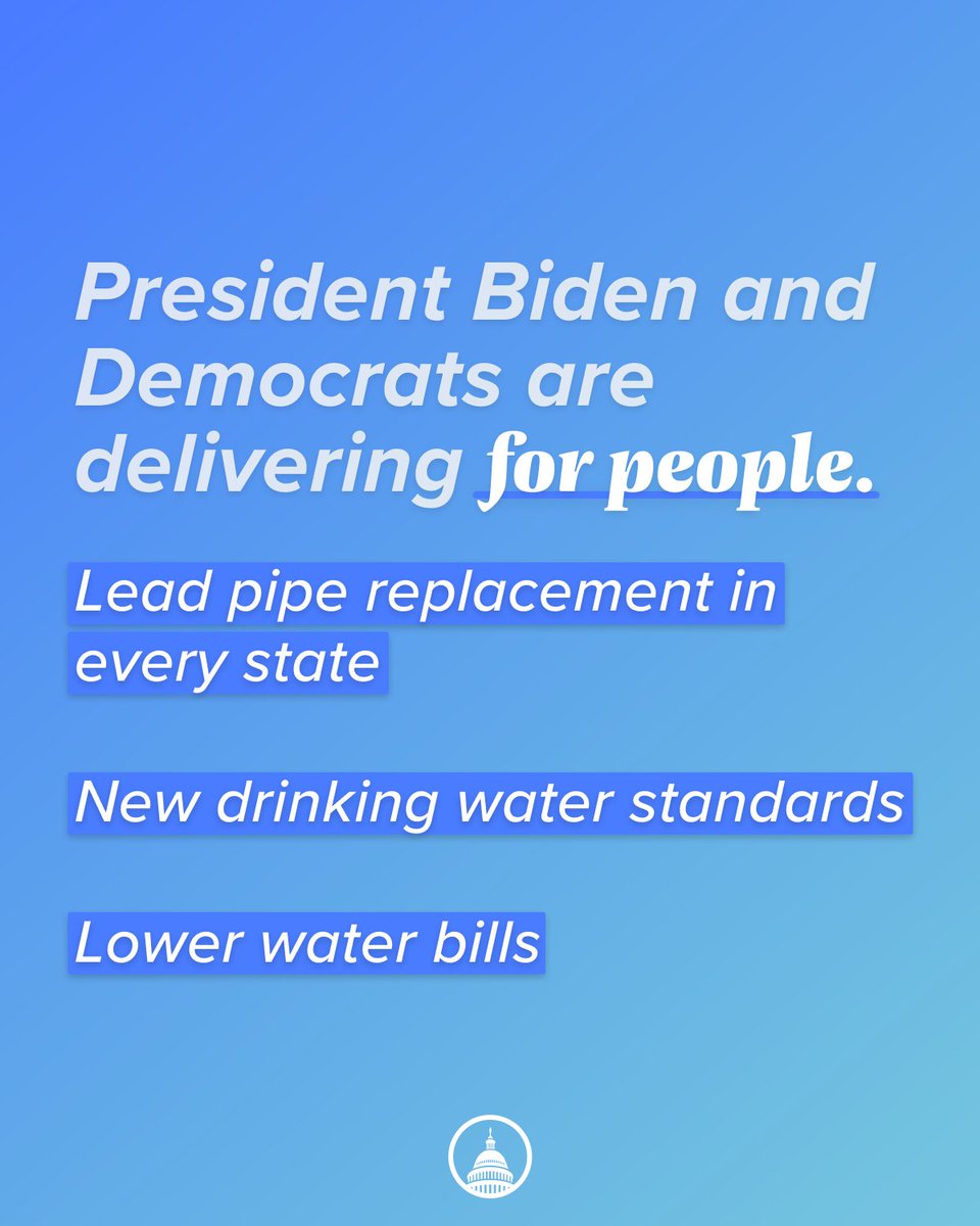 No level of lead exposure is safe. That’s why Democrats are making historic investments to secure safe drinking water for every community through the Infrastructure Investment and Jobs Act.