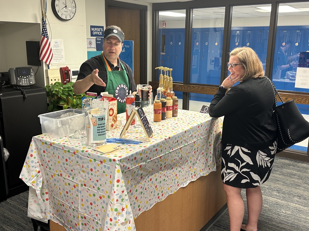 Indian Trail staff got a delightful surprise for Staff Appreciation Week—Tonybucks®! Principal Candela launched a pop-up coffee shop to ensure his team was energized and well-caffeinated for the day. It came with the standard #112leads