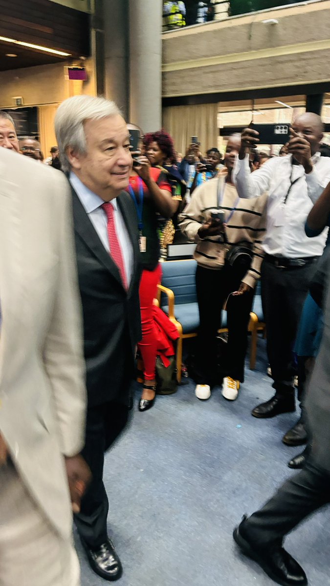 UN Secretary General @antonioguterres arriving in Nairobi to talk about the Summit of the Future. He’s been an absolute champion of the future generations agenda & I hope the member states of the UN elevate rather than crush his passion and commitment. The time for action is now