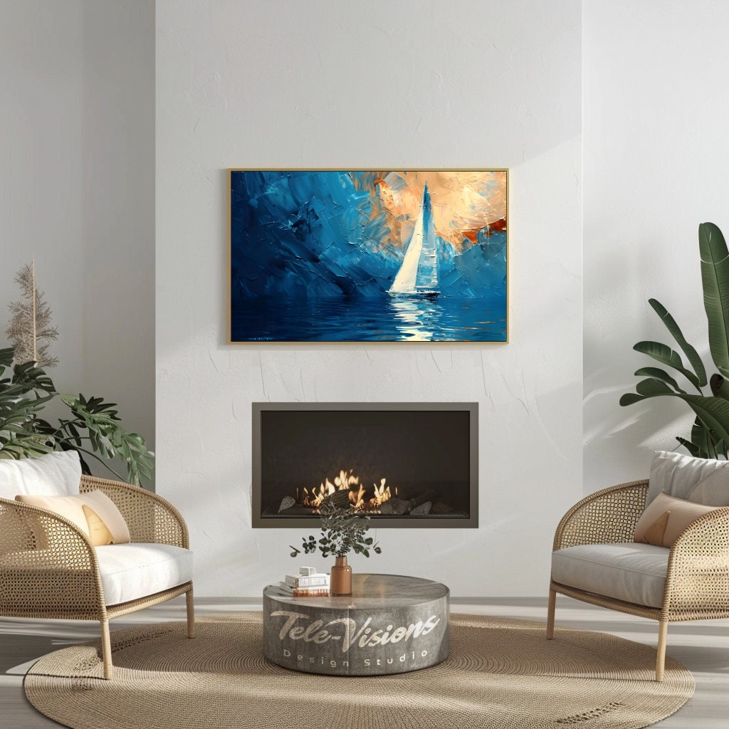 TeleVisionsDS's tweet photo. Add a touch of elegance to your living space with Samsung Frame TV Art Digital Download Blue Ocean Sail Oil Painting. Transform your Samsung Frame TV into a work of art. Link in bio. #SamsungFrame #DigitalArtPrints #ArtfulHome #TVArtDesign #HomeStyling #ArtisticVision #DigitalArt https://t.co/pvyvsFweW7