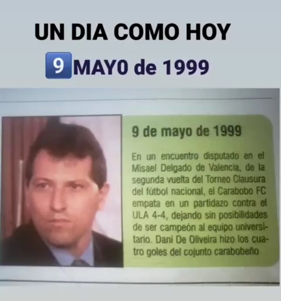 #tbt #fbf 

Hace exactamente 25 años, un 9 de mayo de 1999, pude hacer 4 goles en un mismo juego 
#Poker <a href="/Carabobo_FC/">Carabobo Fútbol Club</a>