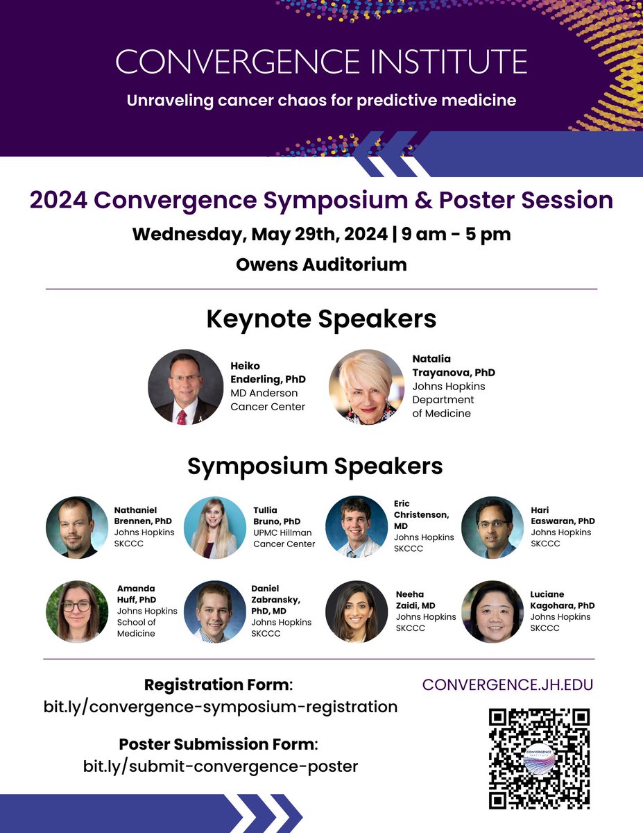 The 2024 Convergence Symposium &amp; Poster Session is approaching! Learn more, register, and submit your poster abstracts here: convergence.jh.edu/convergence-sy…