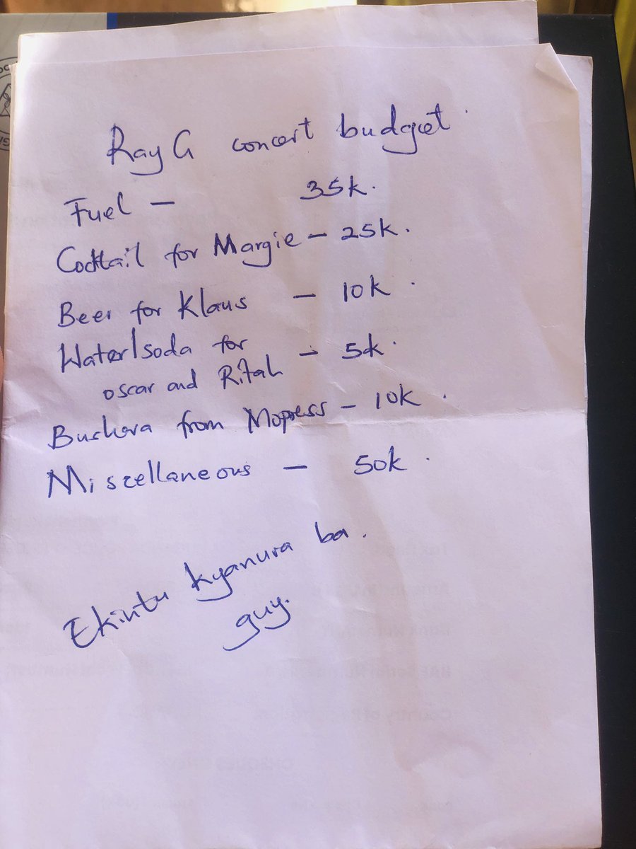 Budget niyegyo ebindi nabimwatsa mukama #RayGLiveInConcert