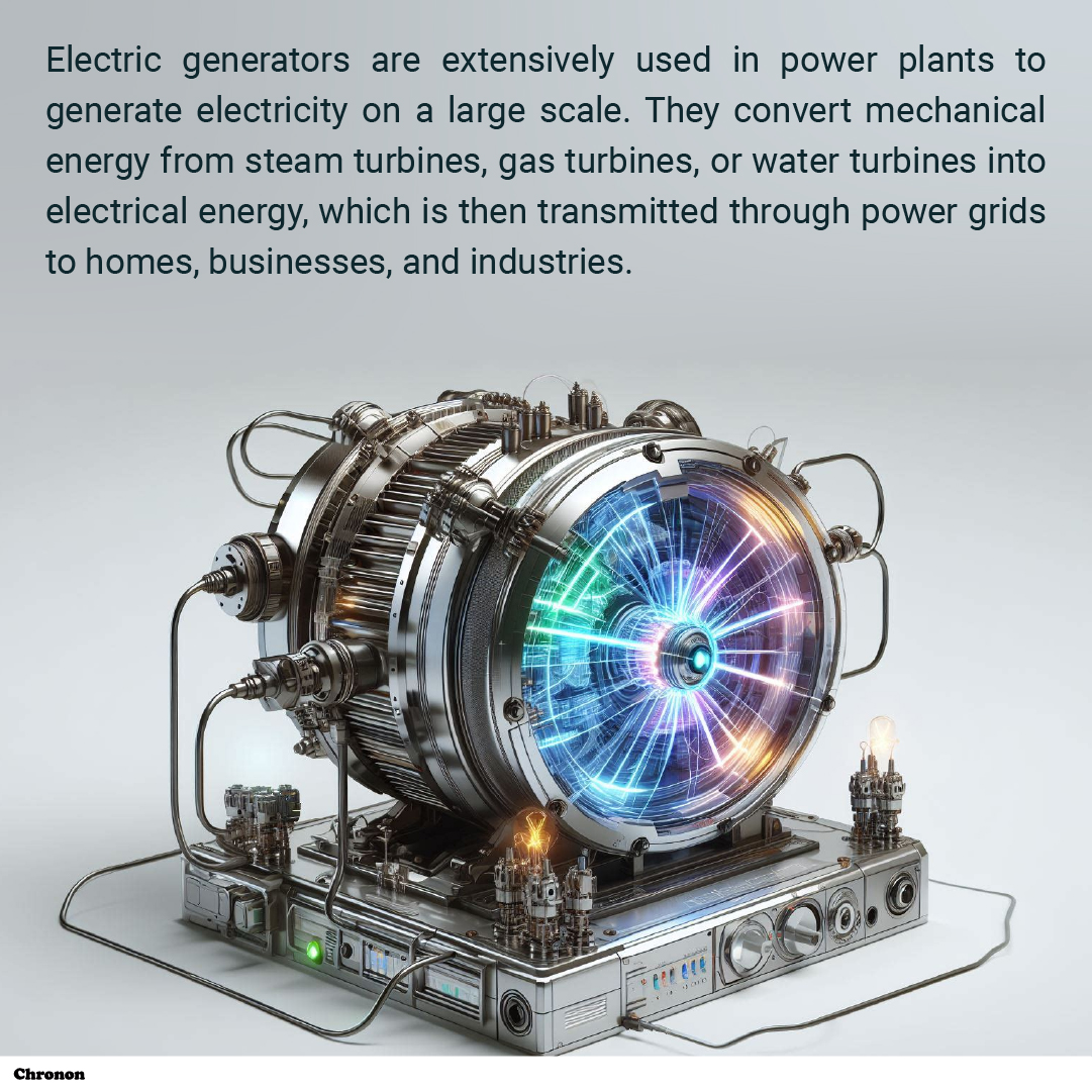 chronon_tweet's tweet image. Electric generators are extensively used in power plants to generate electricity on a large scale. 

Full Video:youtu.be/HV9teTYYmVs
Detailed Blog: chrononparticles.blogspot.com/2024/05/electr…

...
#ElectricGenerator #PowerGeneration #ElectromagneticInduction #EnergyConversion